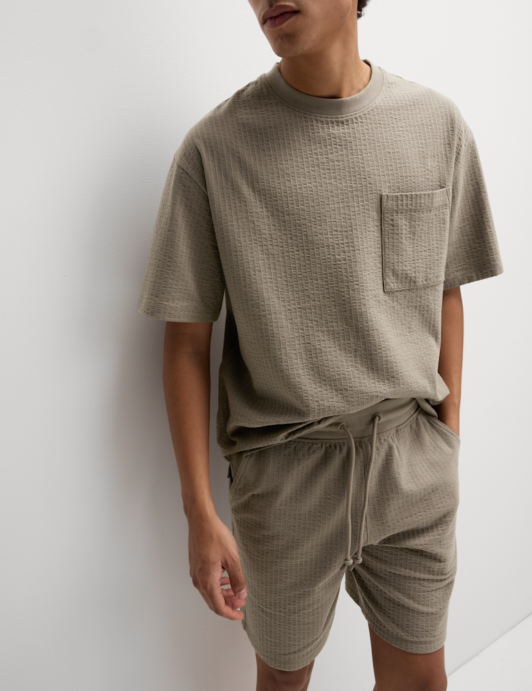 Pure Cotton Textured Loungewear Top