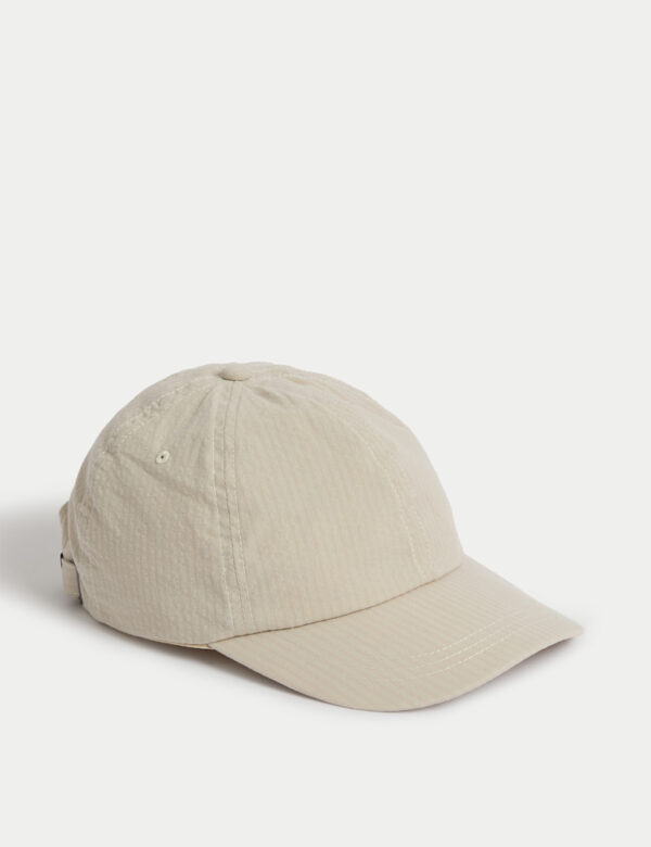 Pure Cotton Seersucker Baseball Cap
