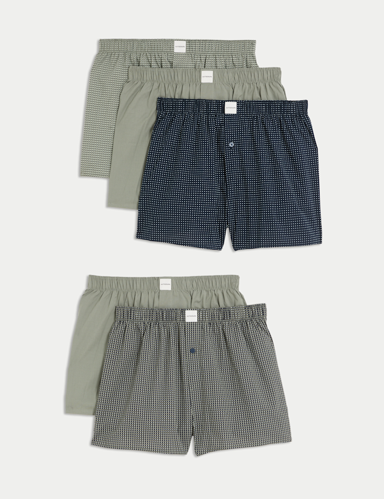 5pk Supima® Cotton Rich Woven Boxers 5pk Supima® Cotton Rich Woven Boxers