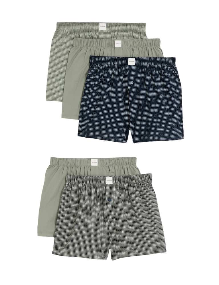 5pk Supima® Cotton Rich Woven Boxers