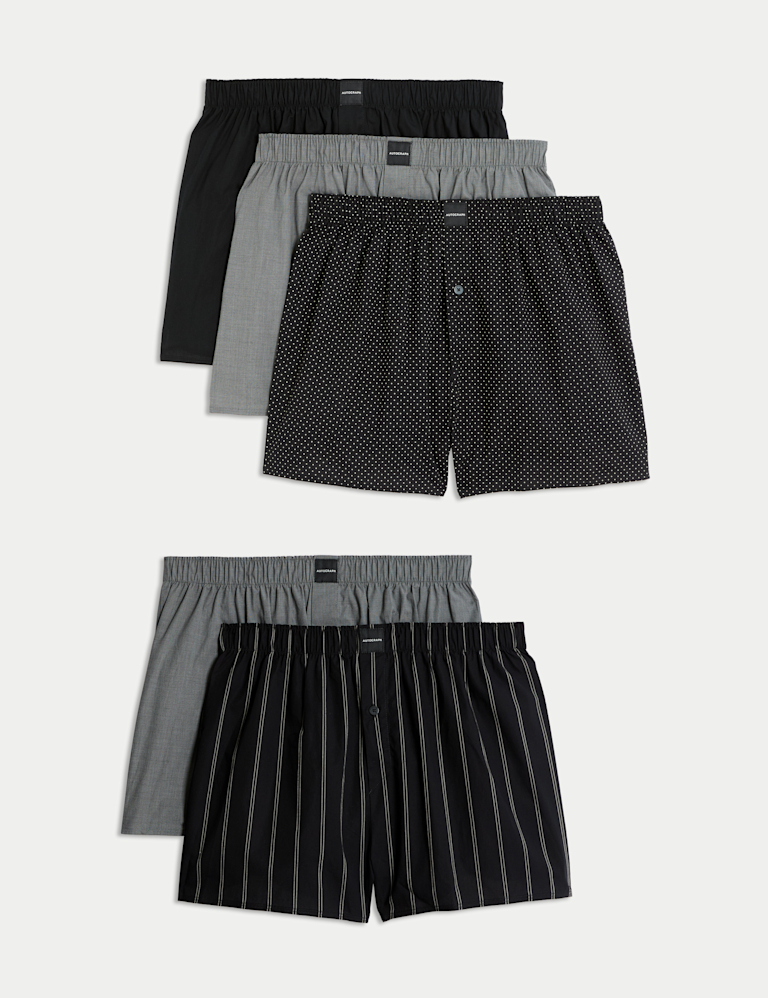 5pk Supima® Cotton Rich Woven Boxers 5pk Supima® Cotton Rich Woven Boxers