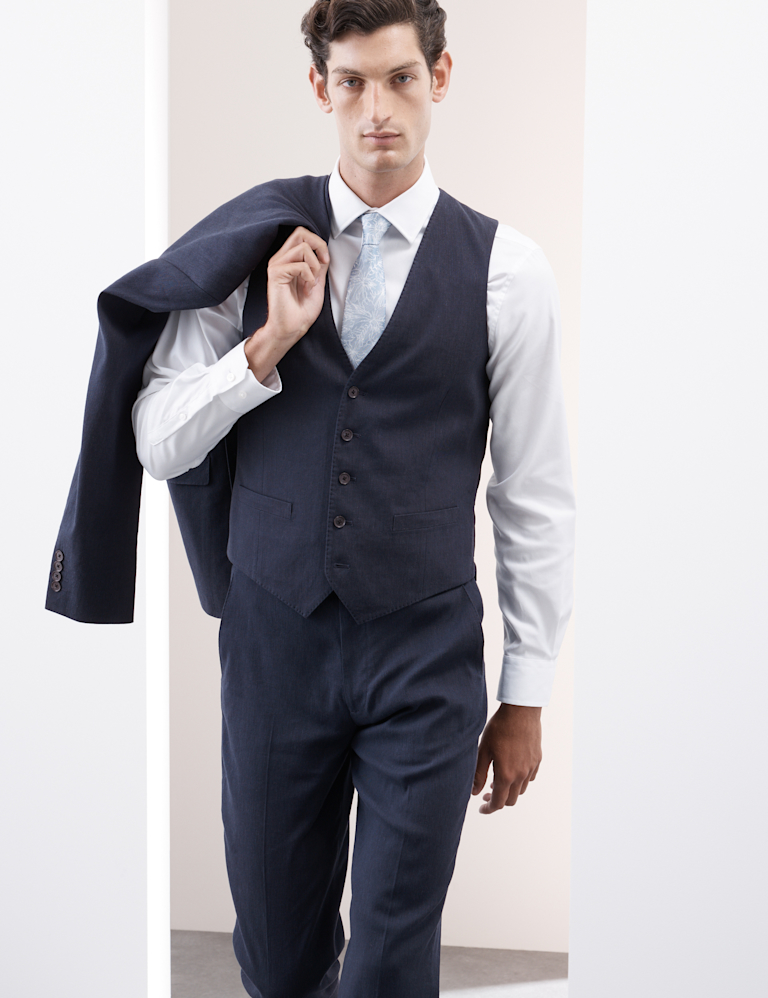 Italian Performance Linen Blend Waistcoat