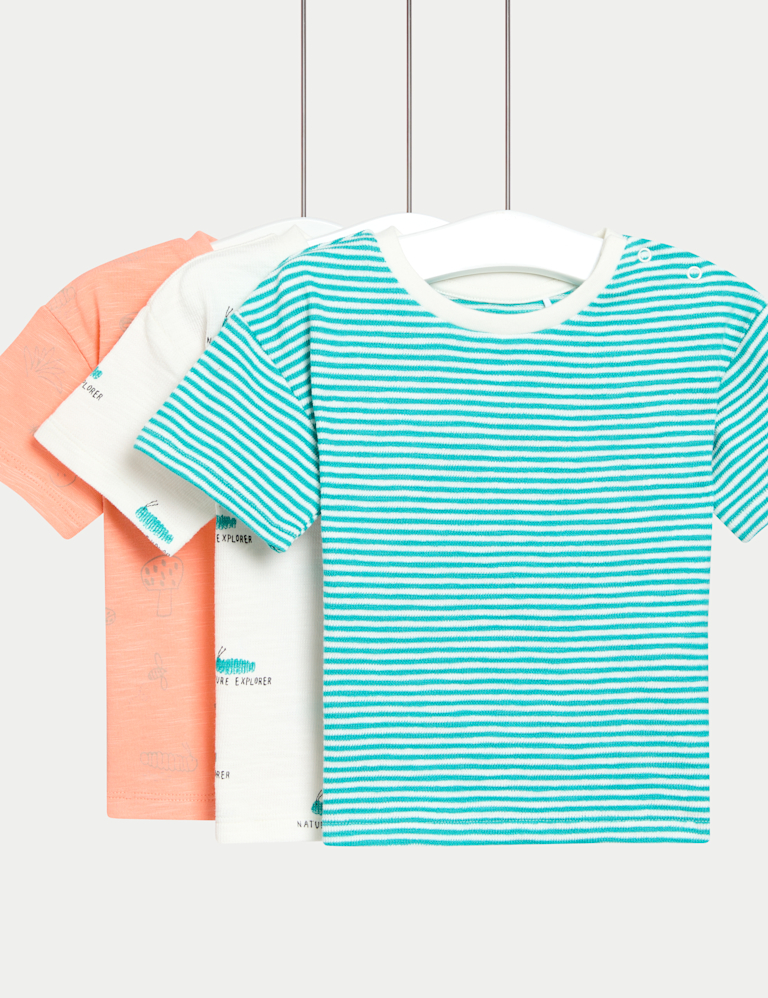 3pk Pure Cotton Caterpillar T-Shirts (0-3 Yrs)