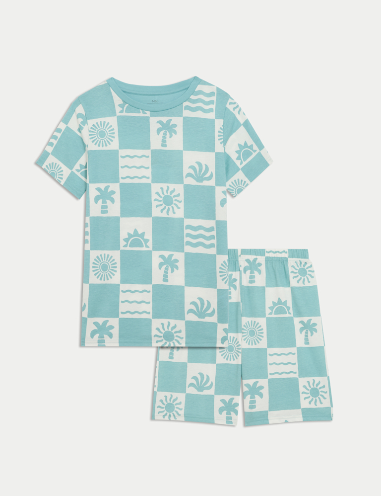 Pure Cotton Printed Short Pyjamas (1-16 Yrs)