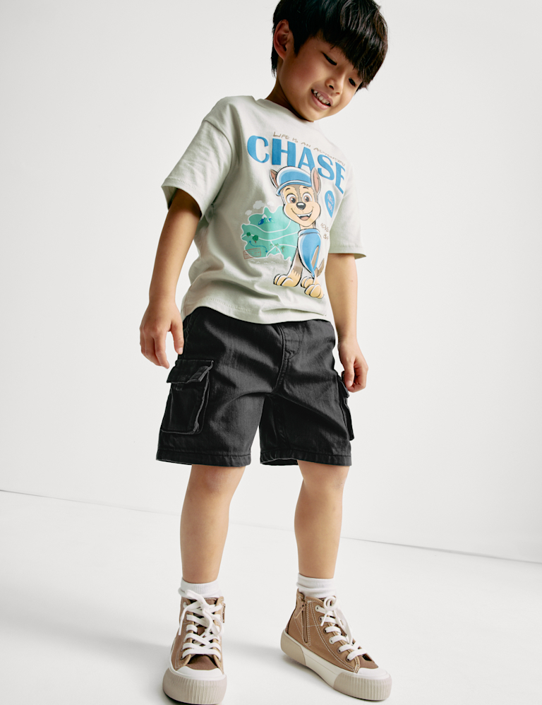 Cotton Rich Washed Cargo Shorts (2-8 Yrs)