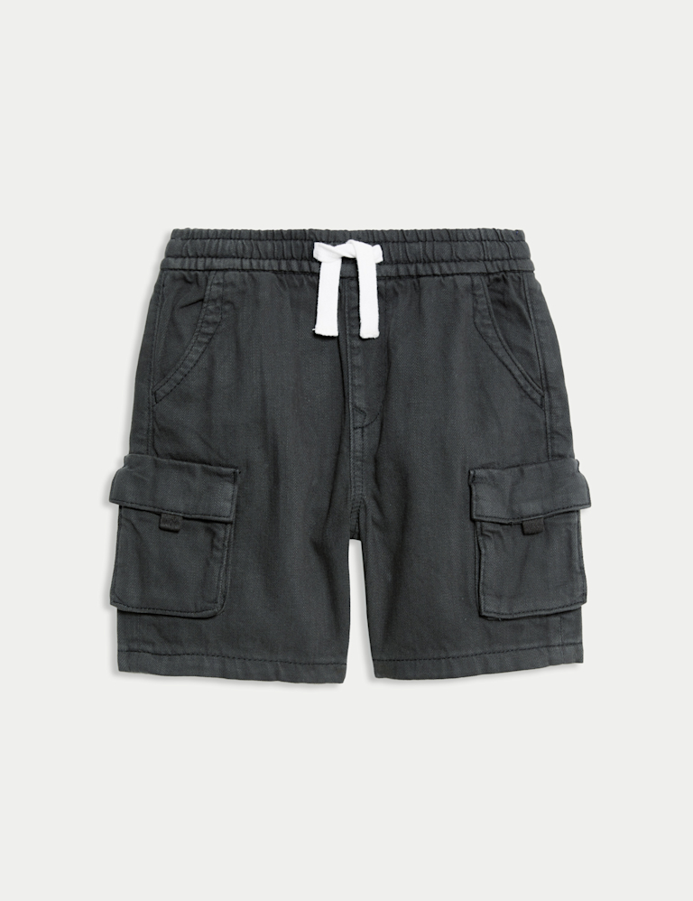 Cotton Rich Washed Cargo Shorts (2-8 Yrs)