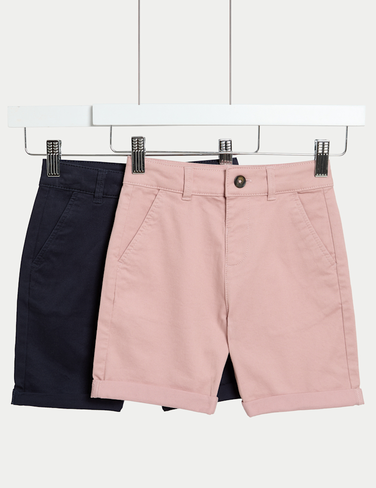 2pk Cotton Rich Chino Shorts (2-8 Yrs)