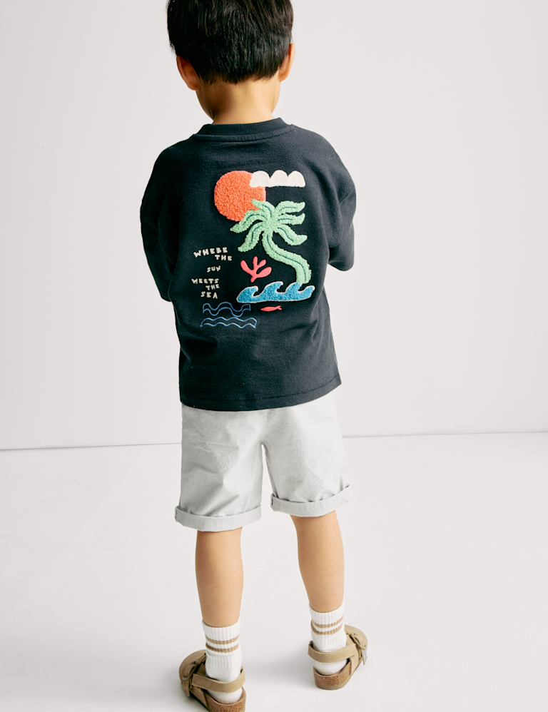 Cotton Rich Striped Chino Shorts (2-8 Yrs)