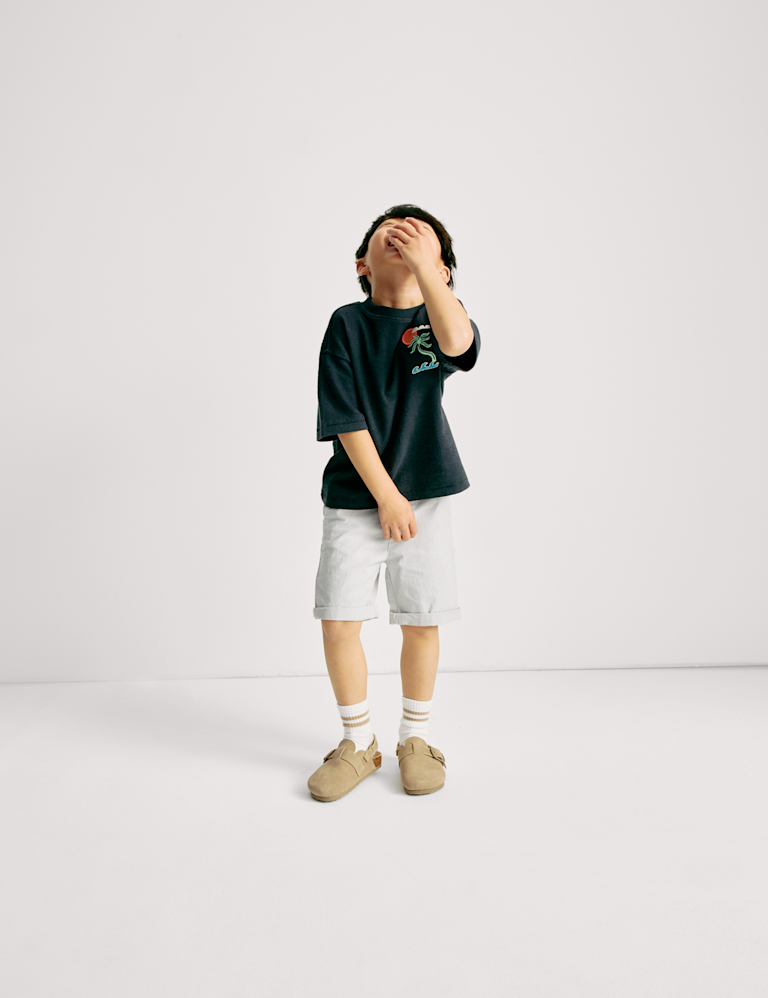 Cotton Rich Striped Chino Shorts (2-8 Yrs)