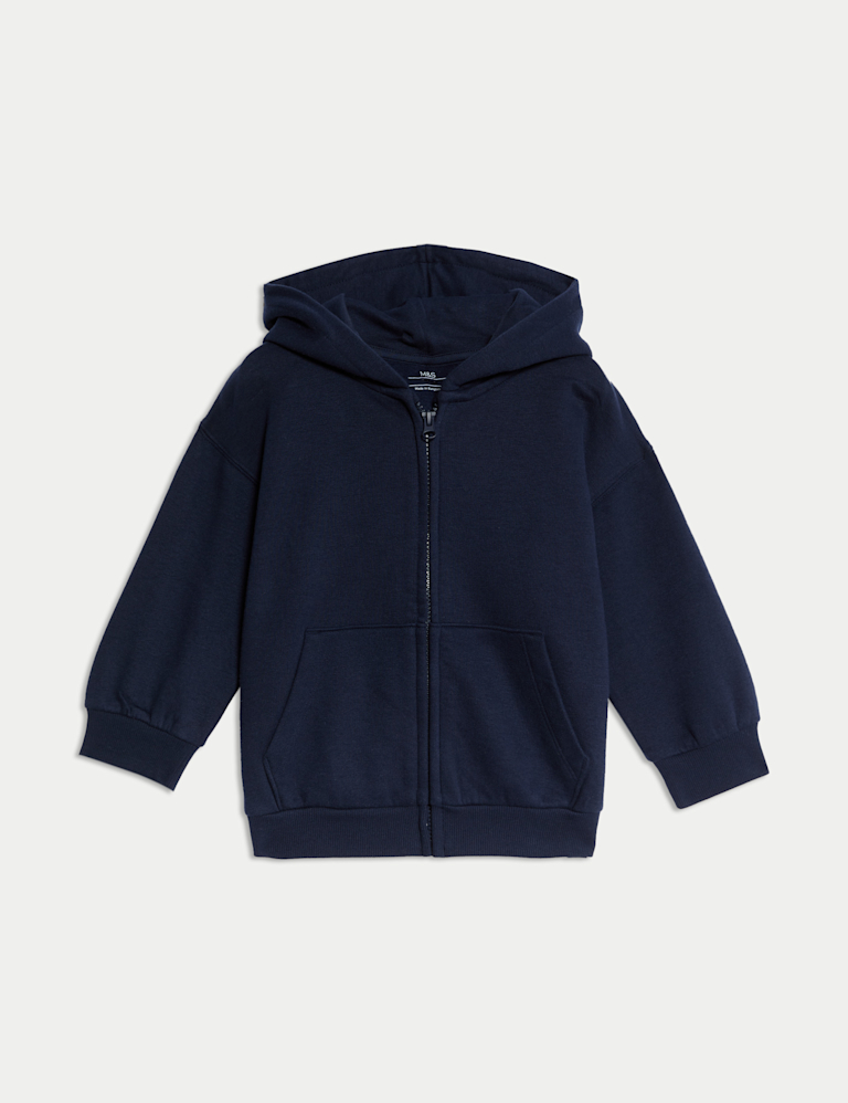 Cotton Rich Zip Hoodie (2-8 Yrs) Cotton Rich Zip Hoodie (2-8 Yrs)