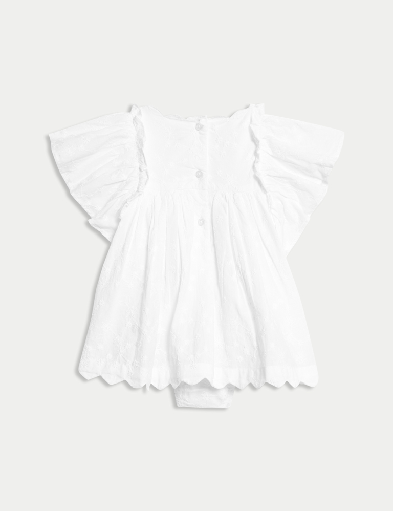 2pc Cotton Rich Broderie Dress Outfit (7lbs-1 Yrs)