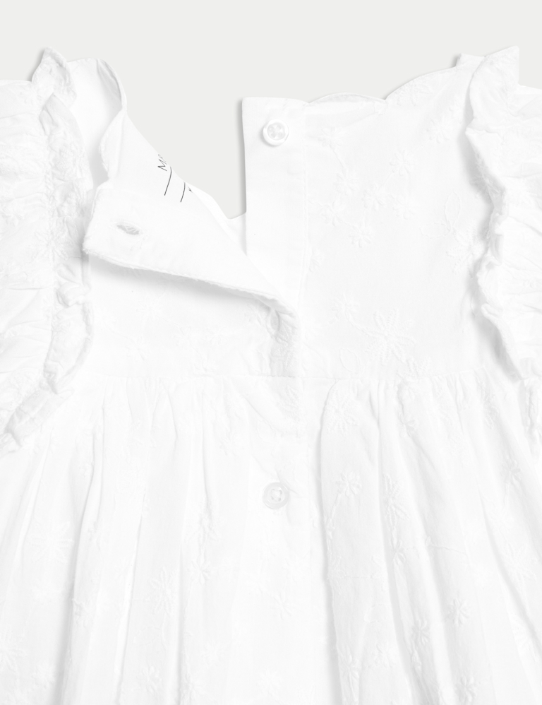 2pc Cotton Rich Broderie Dress Outfit (7lbs-1 Yrs)