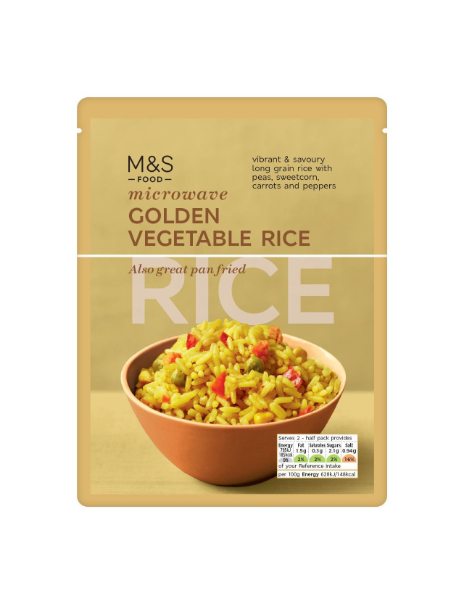 Microwave Golden Vegetable Rice