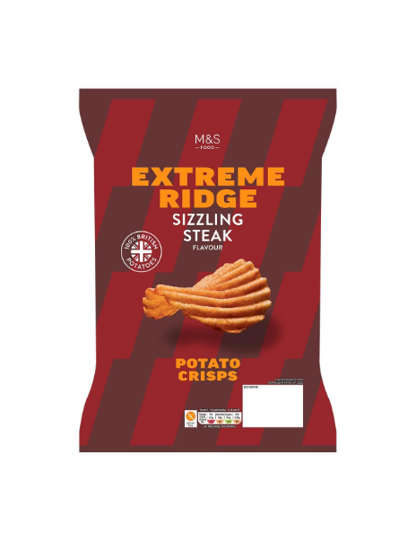 Sizzling Steak Extreme Ridge Cut Crisps