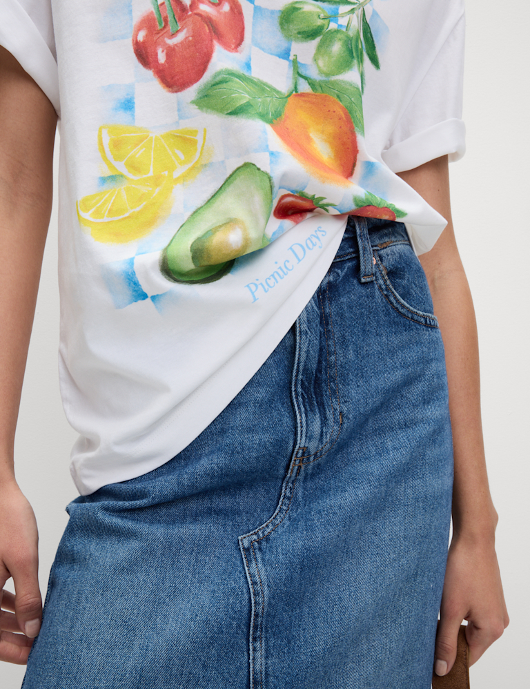Pure Cotton Graphic Oversized T-Shirt