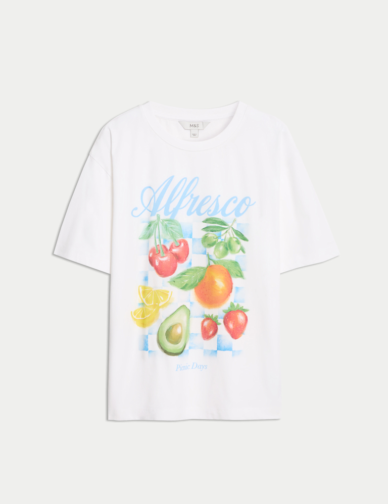 Pure Cotton Graphic Oversized T-Shirt