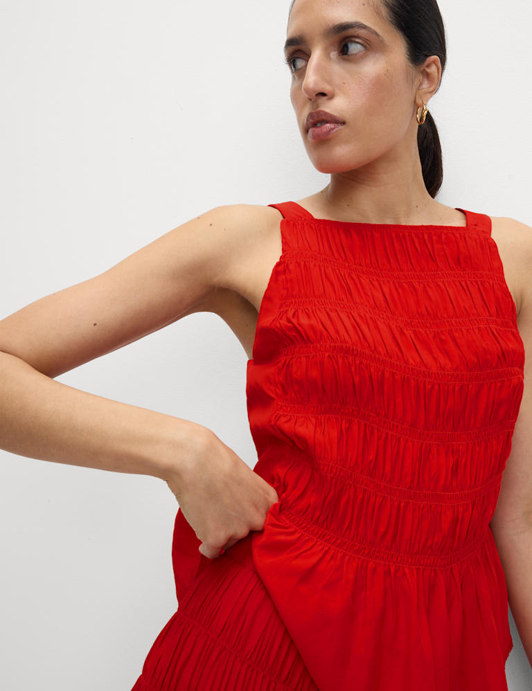 Textured Shirred Cami Top