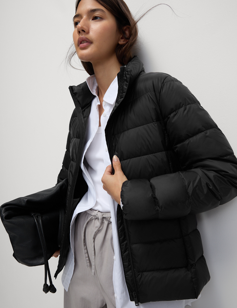 Petite Feather & Down Packaway Puffer Jacket