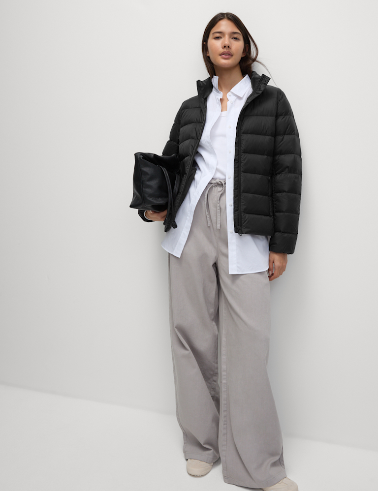 Petite Feather & Down Packaway Puffer Jacket