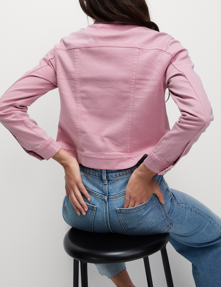 Cotton Rich Denim Jacket with Stretch