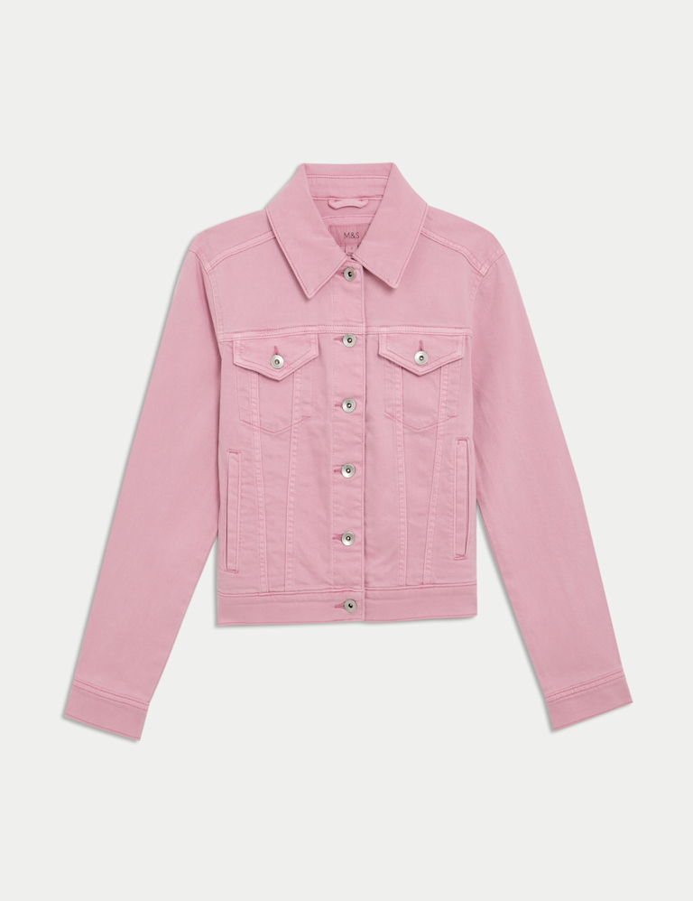 Cotton Rich Denim Jacket with Stretch