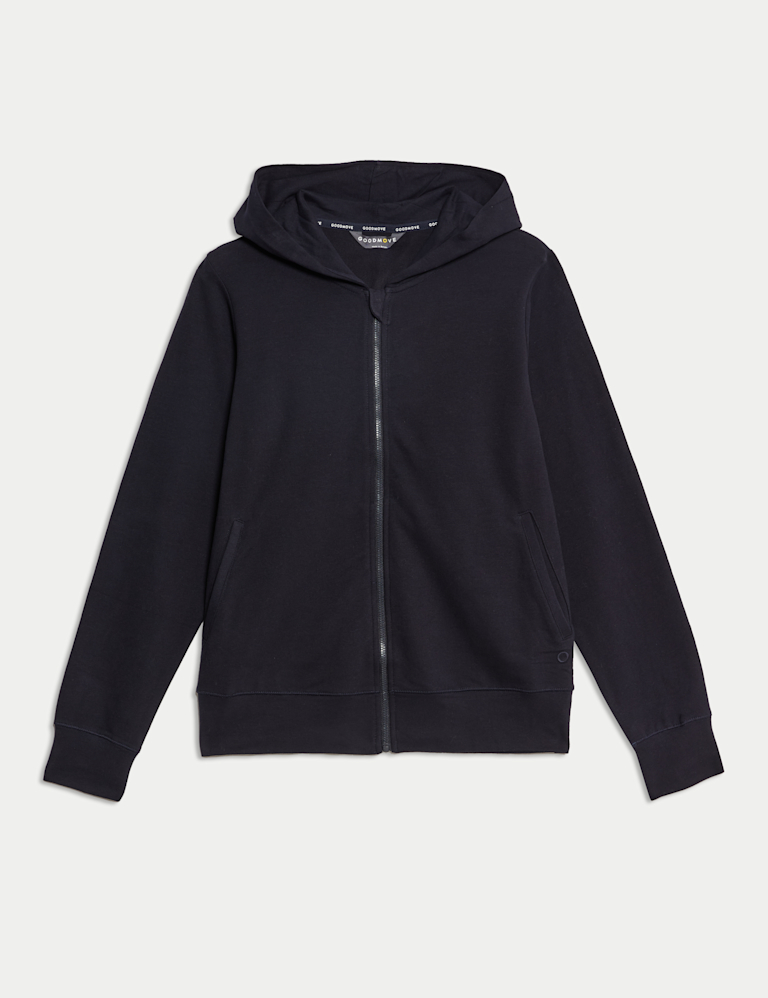 Cotton Rich Relaxed Zip Up Hoodie
