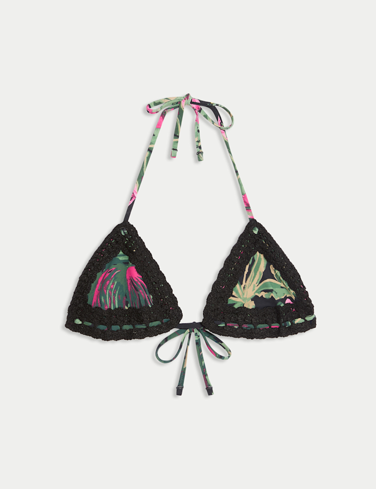 Textured Triangle Bikini Top