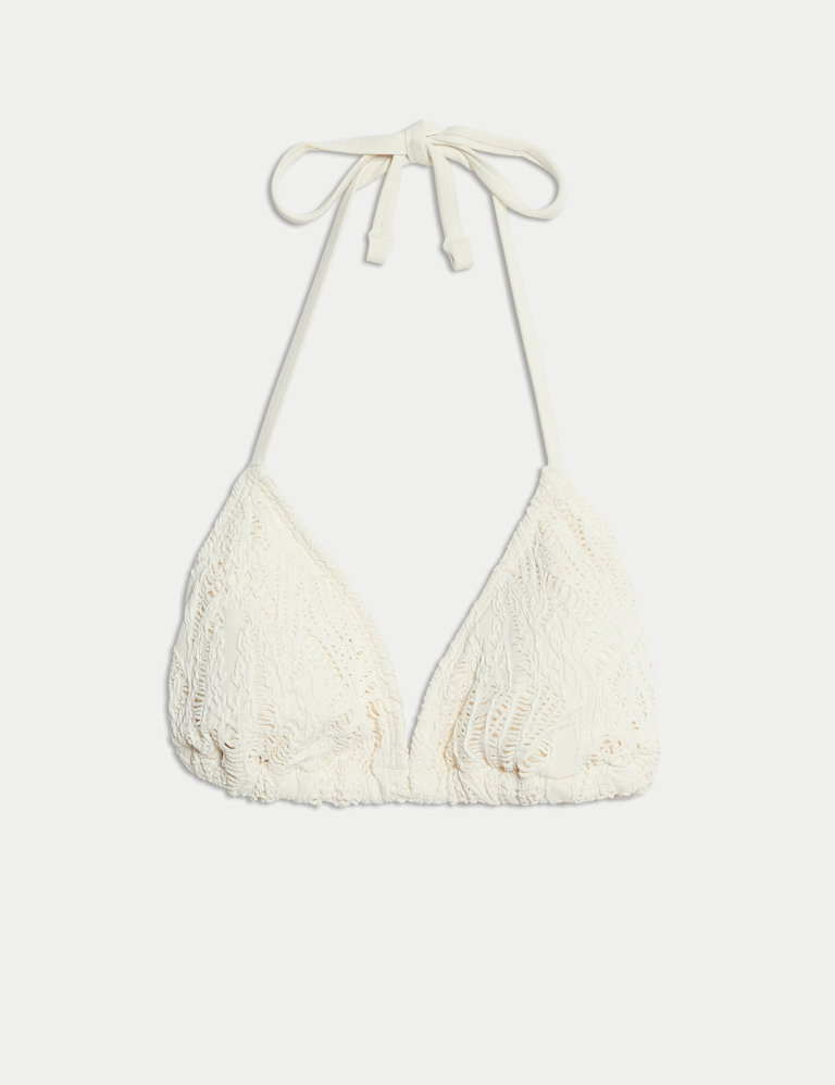 Jacquard Triangle Bikini Top