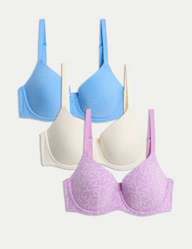 3pk Wired T-Shirt Bras