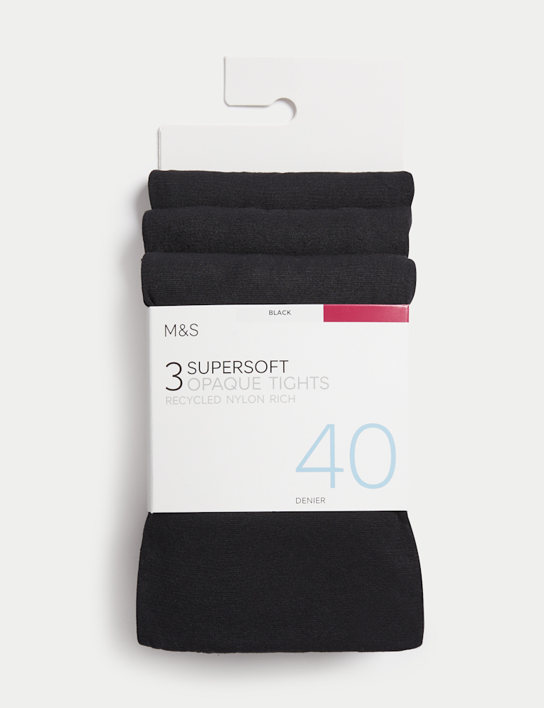 3pk 40 Denier Supersoft Matt Tights
