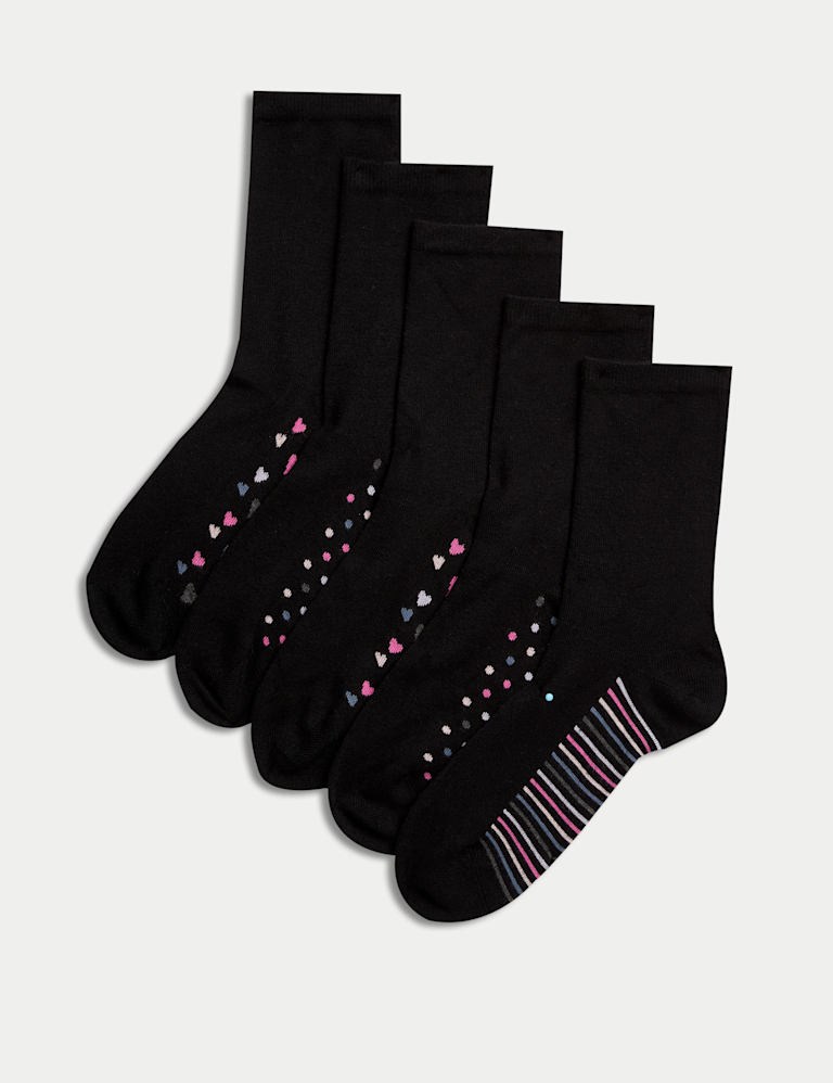 5pk Assorted Ankle High Socks