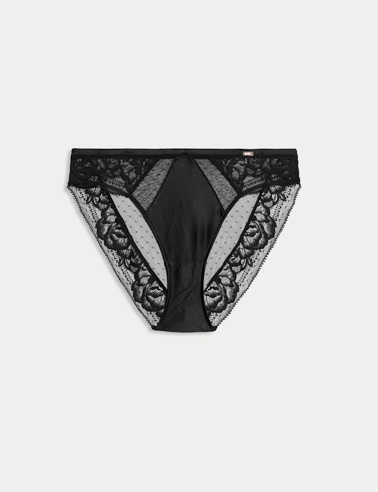 Silk & Lace High Leg Knickers