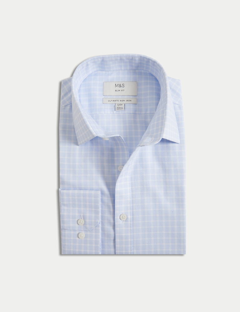 Slim Fit Ultimate Non Iron Cotton Check Shirt