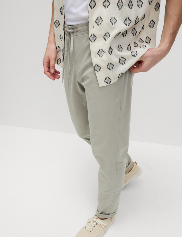 Tapered Fit Lightweight Trousers