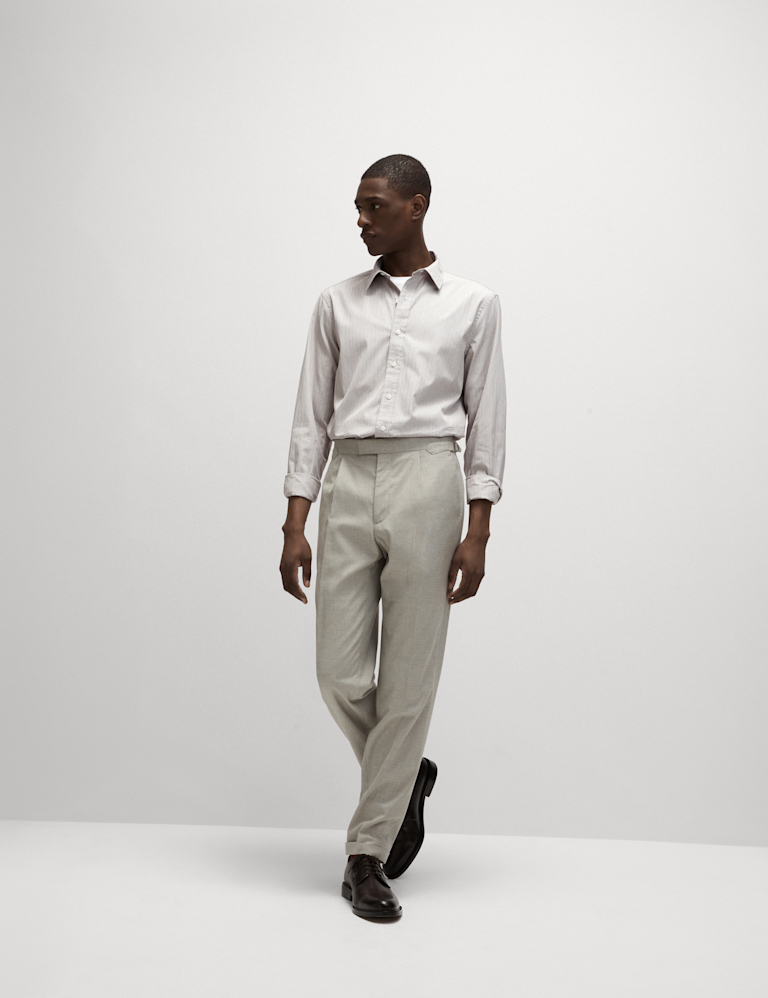 Pure Cotton Striped Oxford Shirt