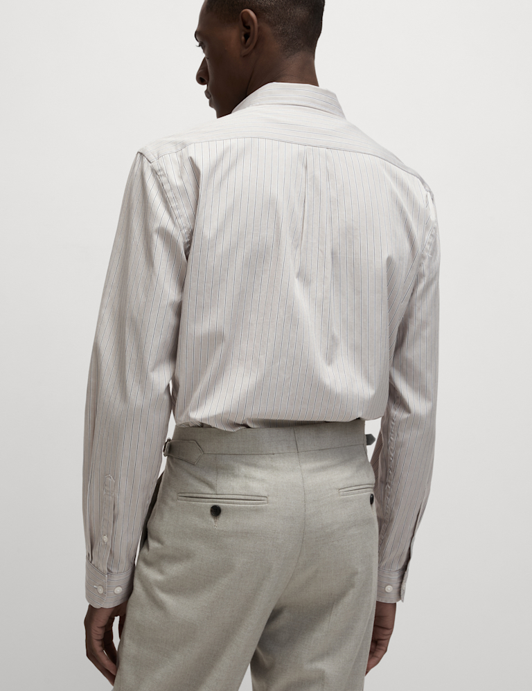 Pure Cotton Striped Oxford Shirt