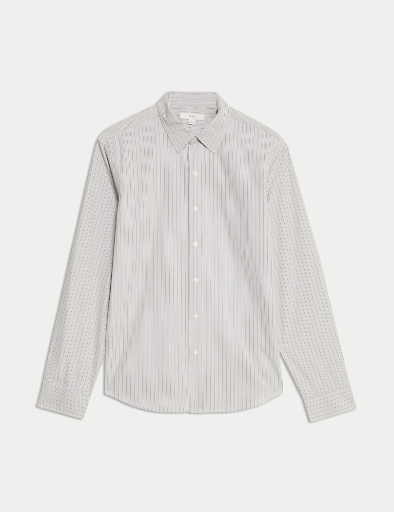 Pure Cotton Striped Oxford Shirt