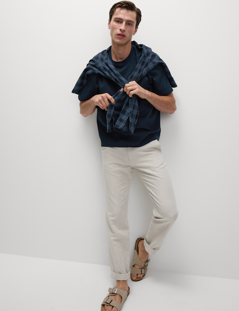 Relaxed Pure Cotton Waffle T-Shirt