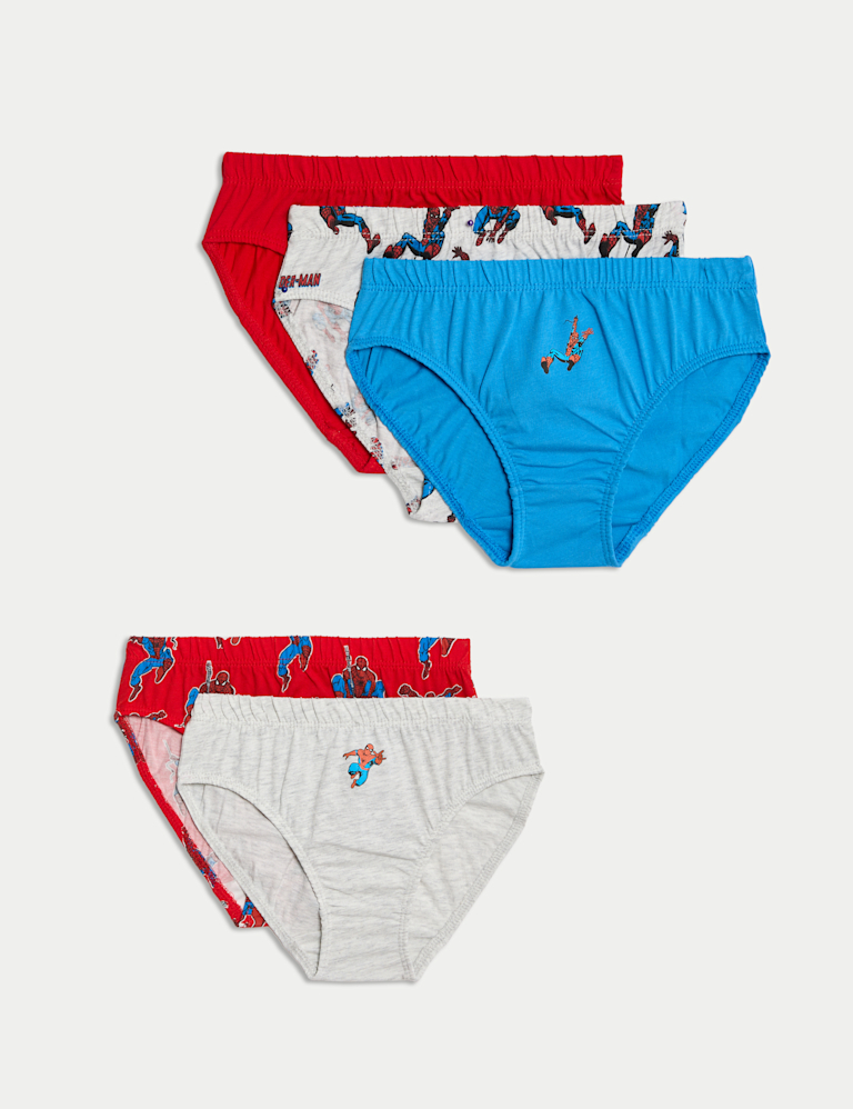 5pk Pure Cotton Spider-Man™ Briefs (2-8 Yrs) 5pk Pure Cotton Spider-Man™ Briefs (2-8 Yrs)