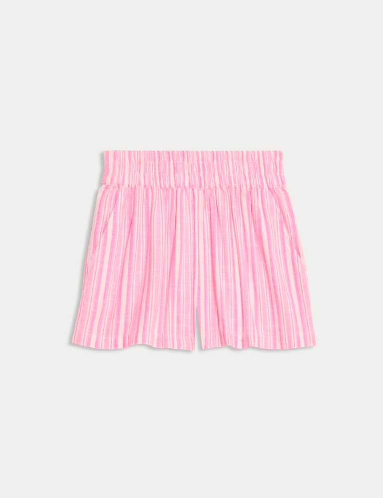 Pure Cotton Striped Shorts (6-16 Yrs)