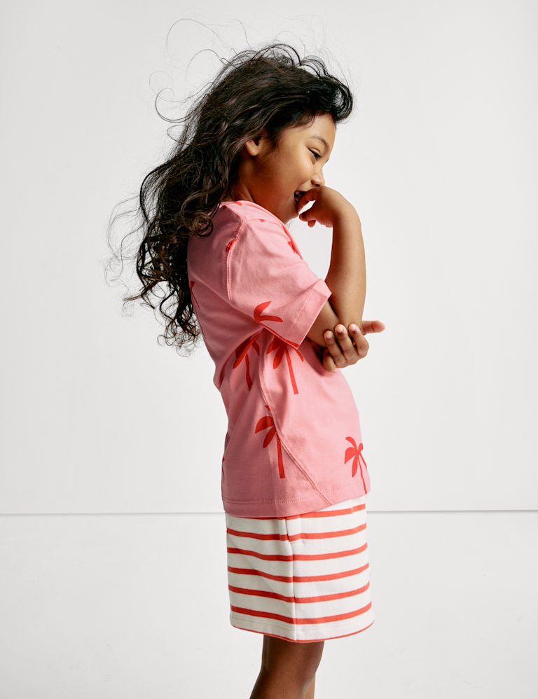 Pure Cotton Palm Tree Print T-Shirt (2-8 Yrs)