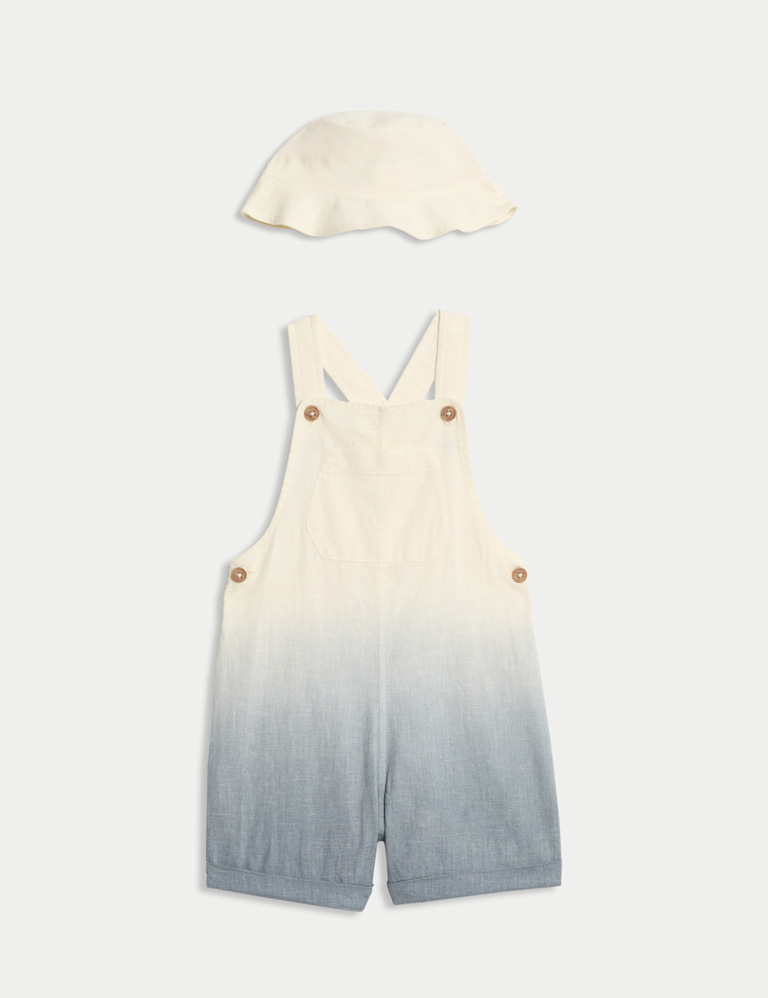 2pc Cotton Rich Ombre Bibshort Outfit (0-3 Yrs)