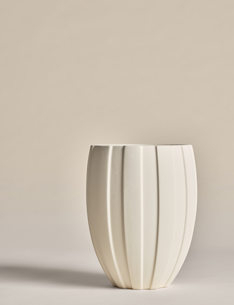 Wide Stripe Ceramic Vase