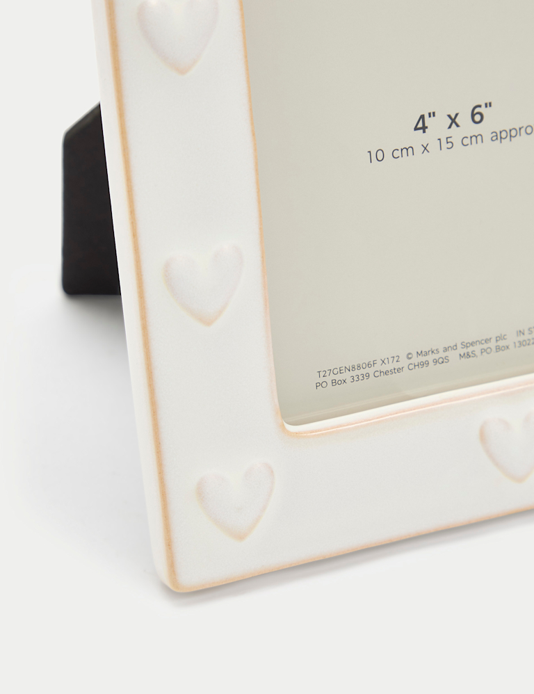 Ceramic Heart Photo Frame 4×6 Inch