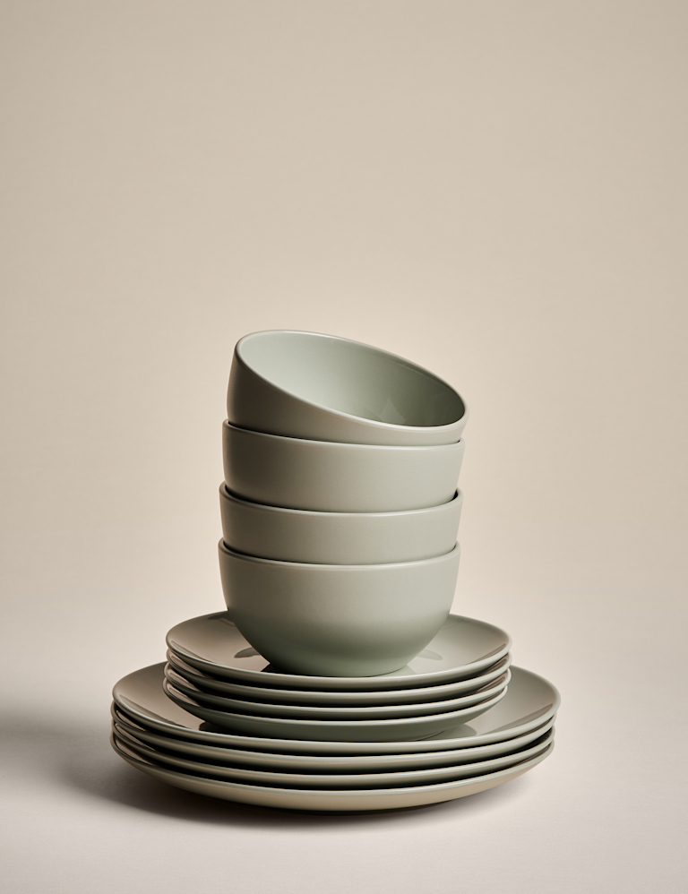 12 Piece Everyday Stoneware Dinner Set