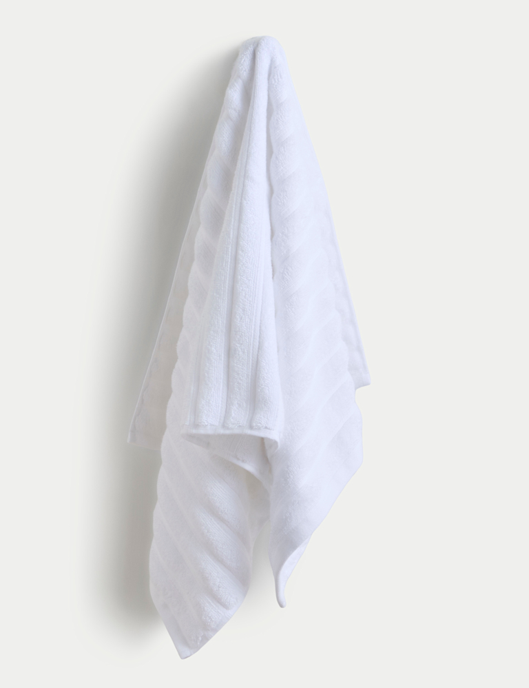 Pure Cotton Super Plush Ribbed Bath Towel
