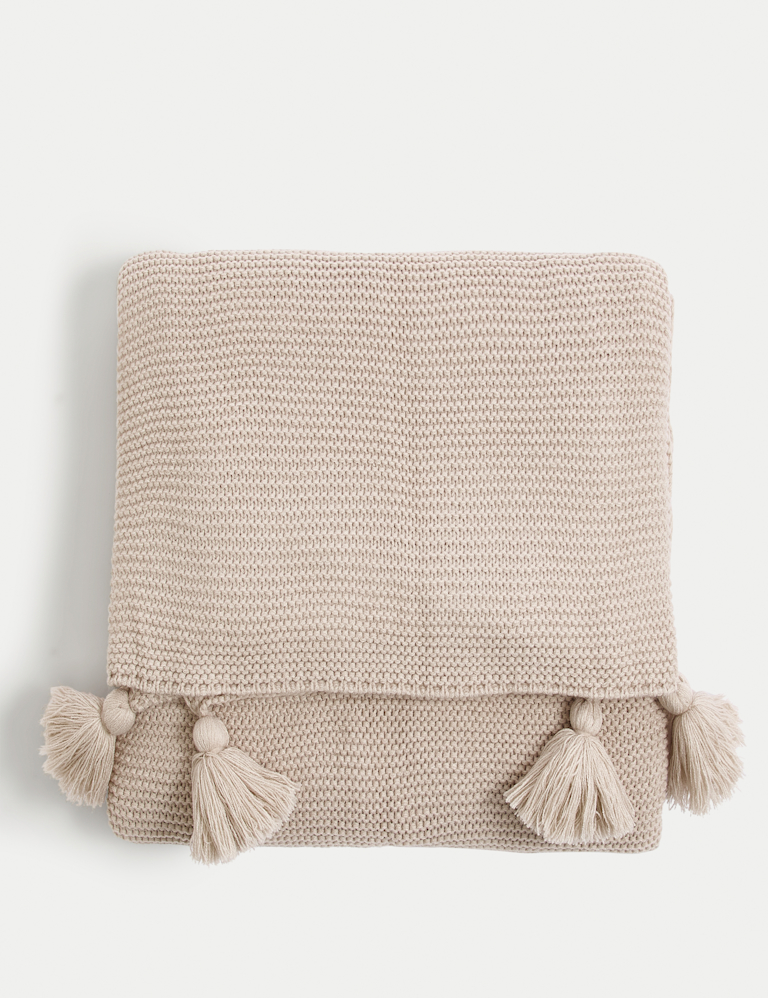 Knitted Tassel Throw