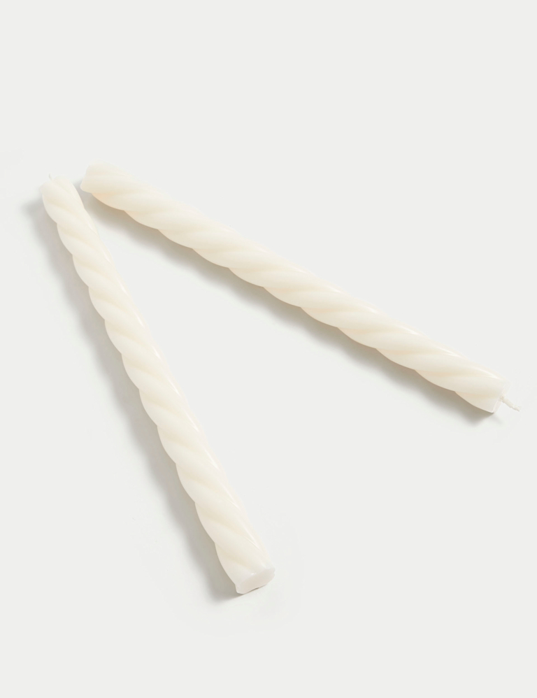 Set of 2 Twisted Dinner Candles