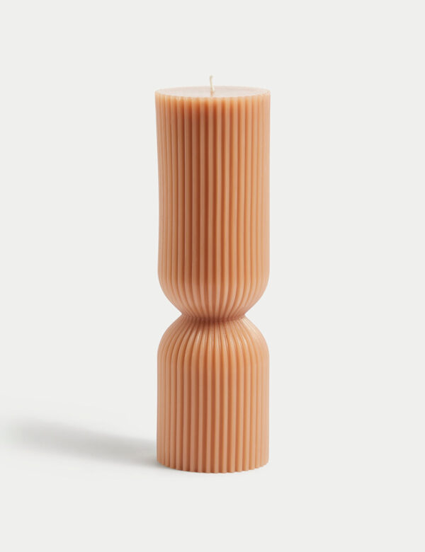 Tall Ridged Pillar Candle