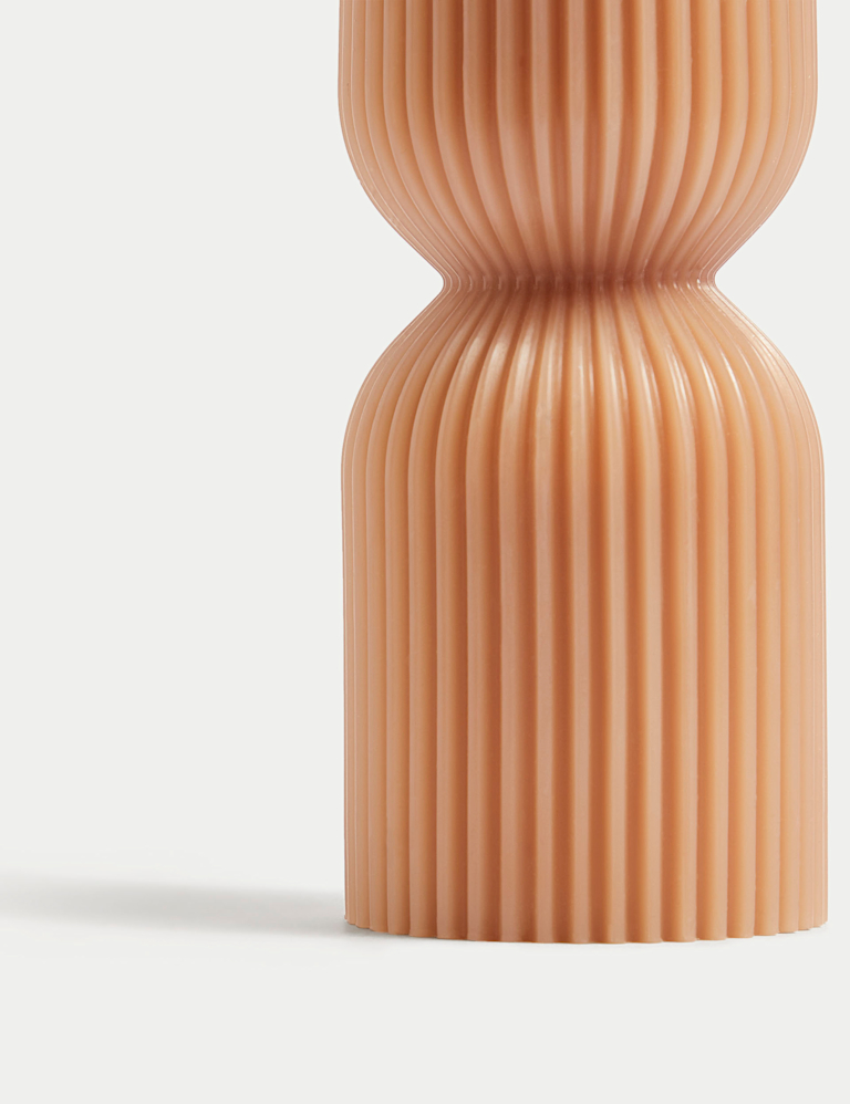 Tall Ridged Pillar Candle